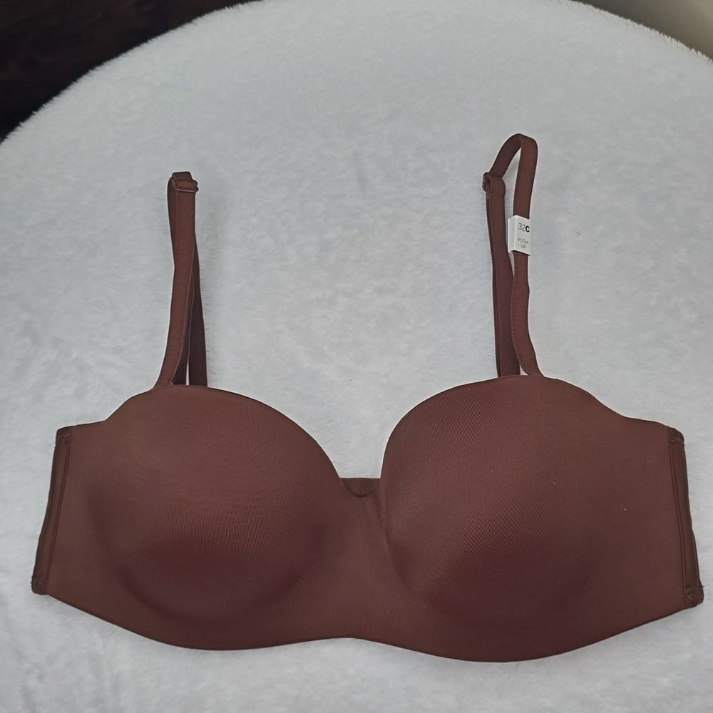 3277 NWT Victoria's Secret PINK Wear Everywhere Push-Up Strapless Bra Sz 32C - Picture 3 of 7